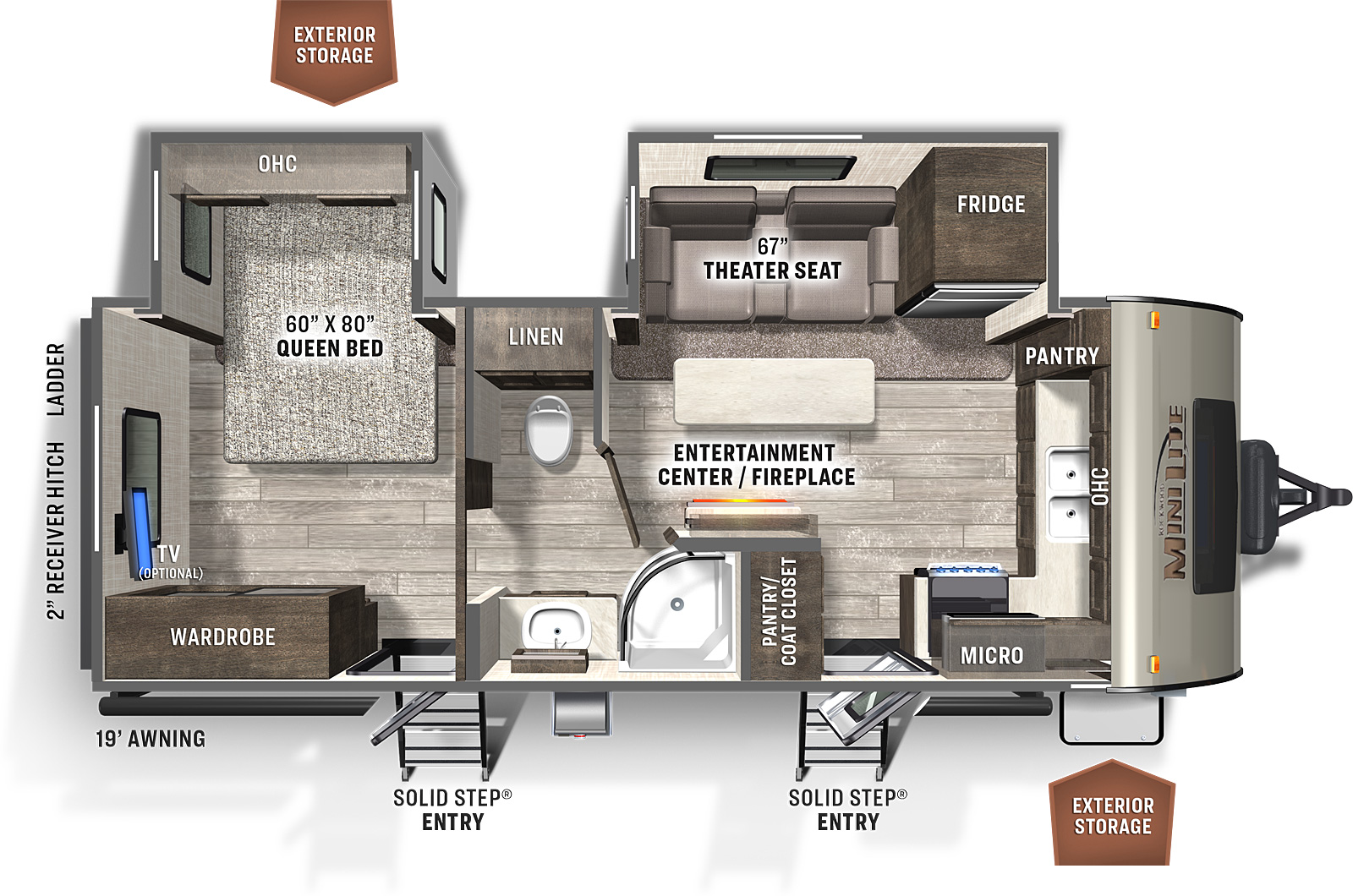 2024 FOREST RIVER ROCKWOOD 2516S, , floor-plans-day image number 0